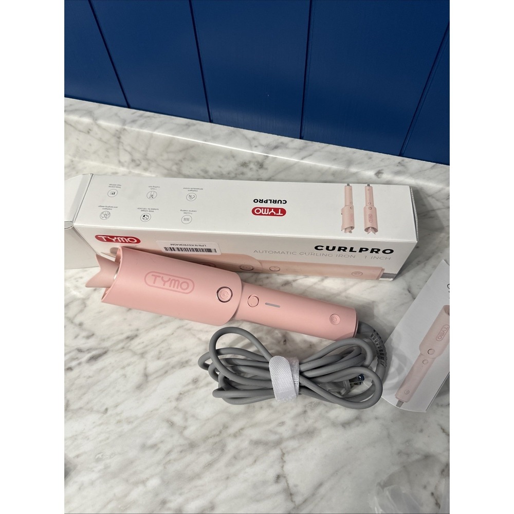 TYMO Curl Pro Automatic Rotating Curling Iron 1" Curling Wand  - Tested/works